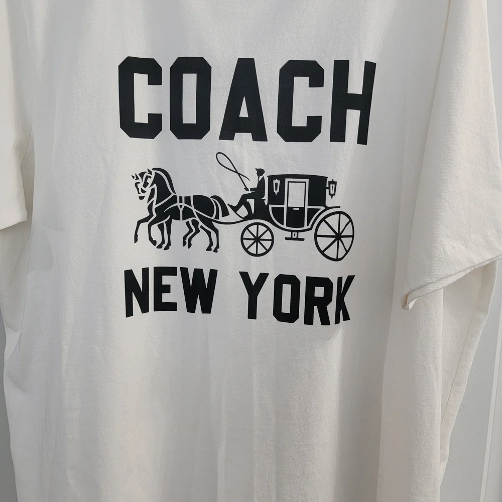 Coach Men's White Graphic T-Shirt - Picture 3 of 6